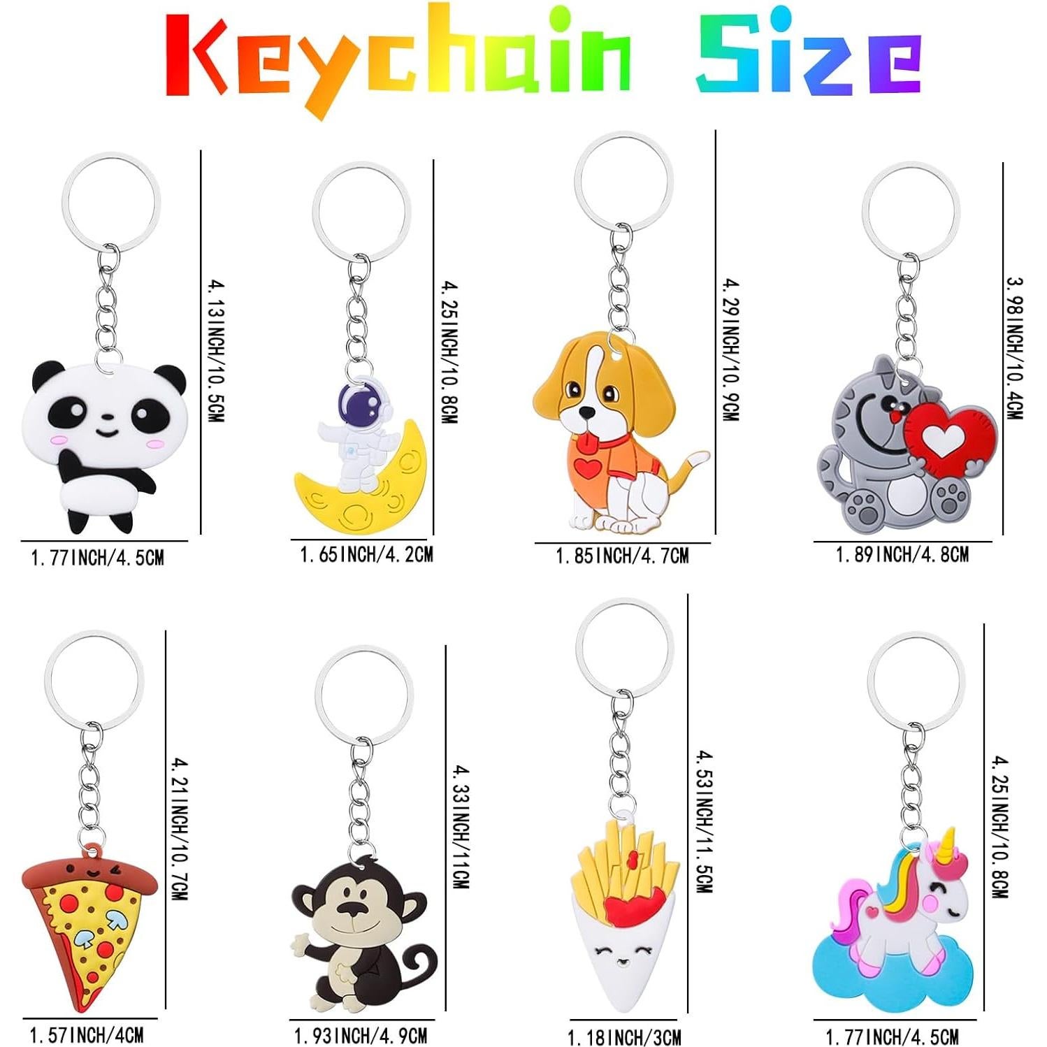 80 Llaveros de Caricatura Alomois para Fiestas de Niños