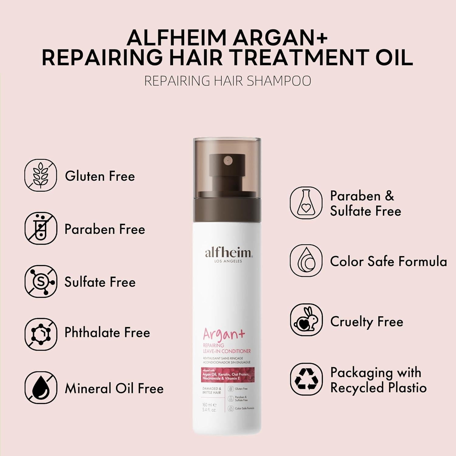 Acondicionador Sin Enjuague ALFHEIM Argan+ 209.8 g Hidratante