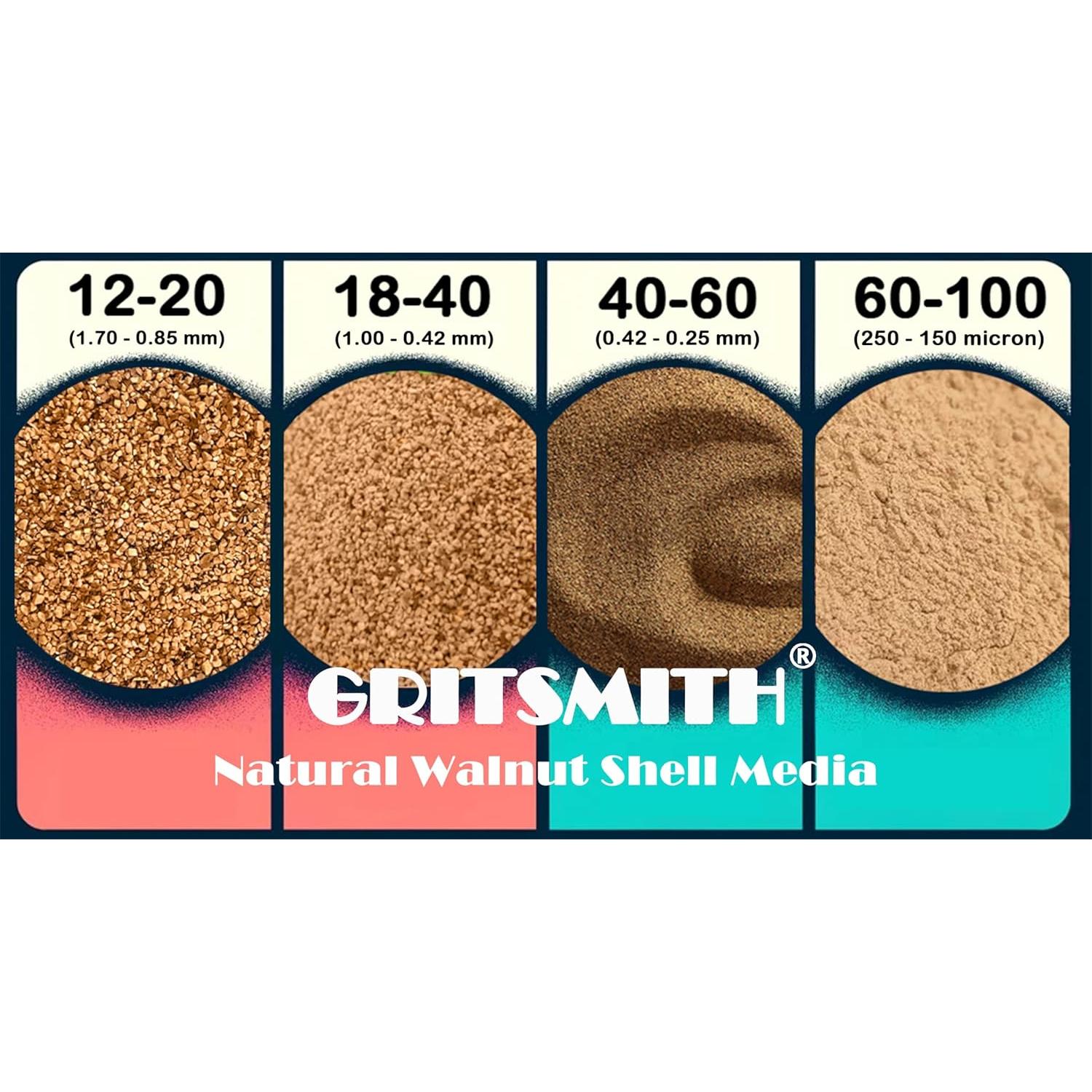 Cáscaras de nuez molida GRITSMITH 2.3 KG 12-20 Grit