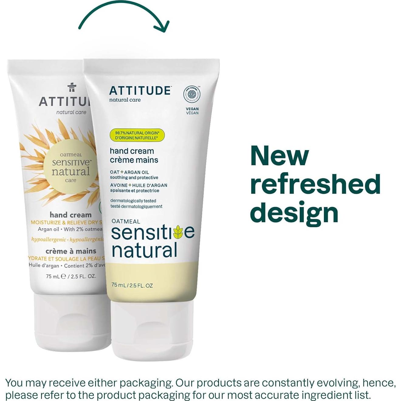 Crema de Manos ATTITUDE Vegana con Aceite de Argán 73.93 ml