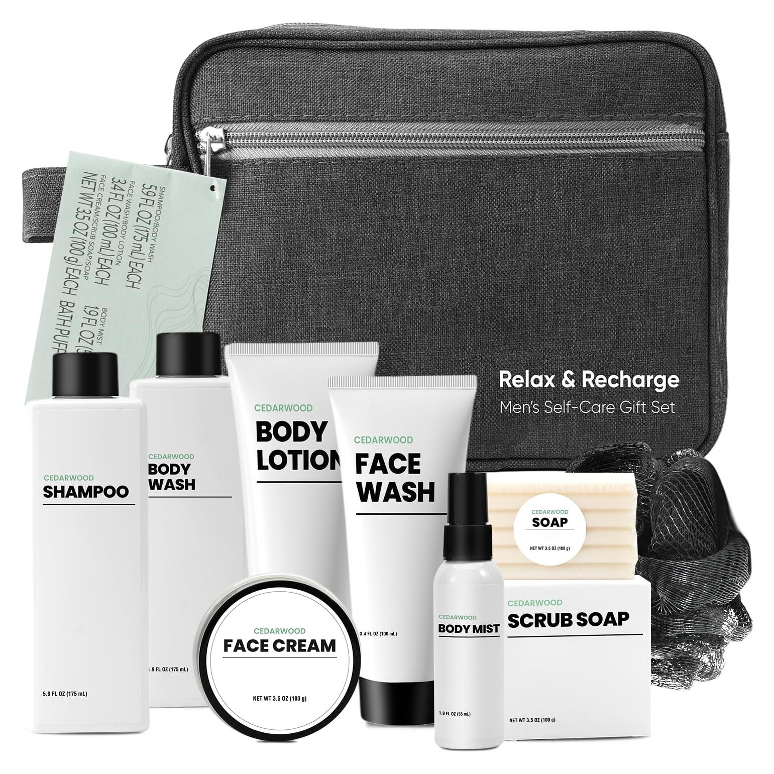 Set de Cestas de Regalo Spa para Hombre BODY & EARTH 10 Piezas
