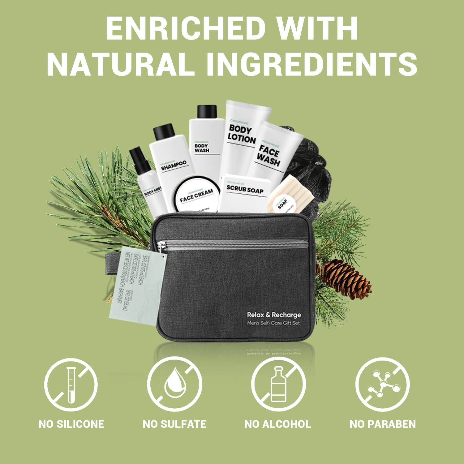 Set de Cestas de Regalo Spa para Hombre BODY & EARTH 10 Piezas