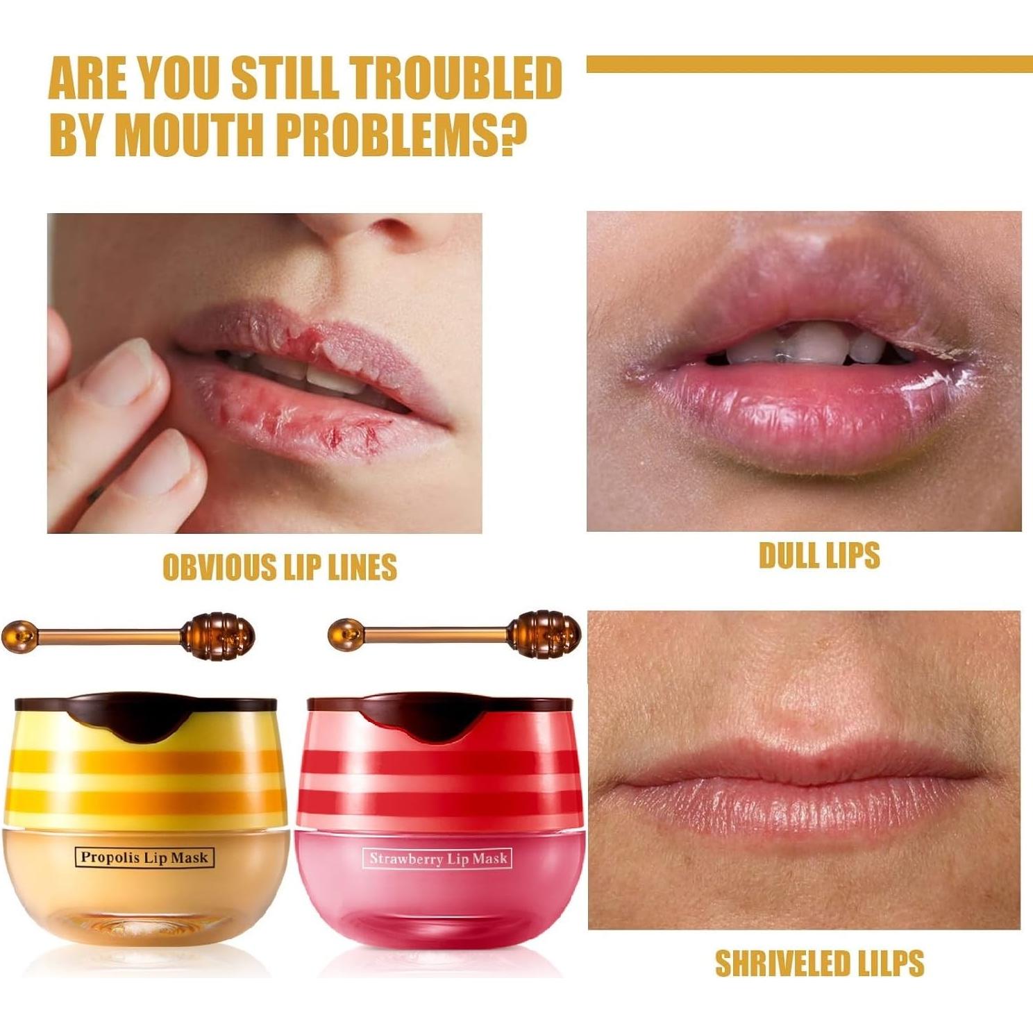 Bálsamo Labial Hidratante Ginaday 2 Pcs Tarro de Miel