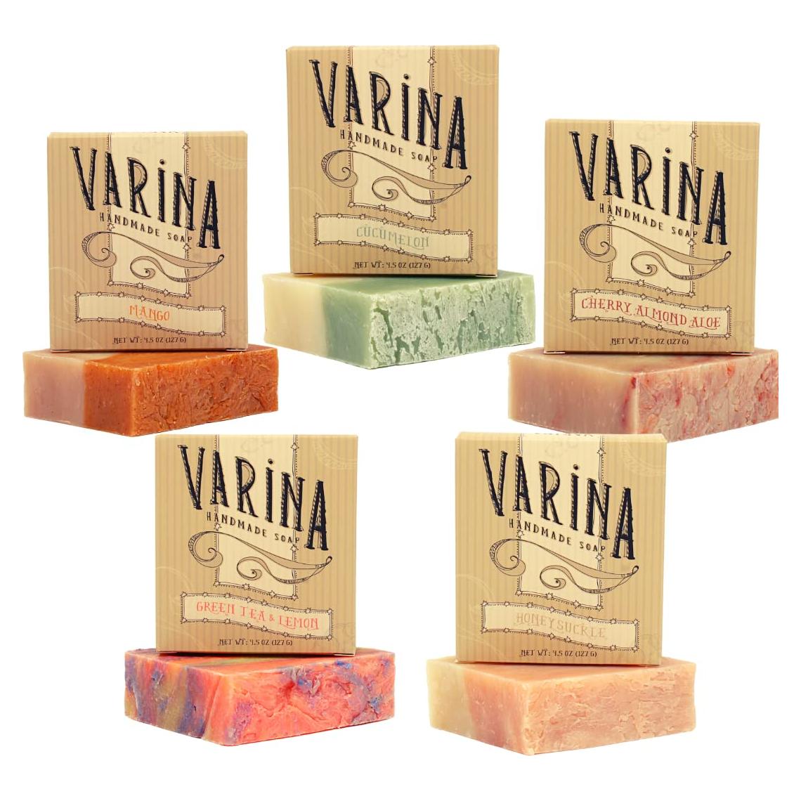 Jabón en Barra Varina Natural Aloe - 5 Piezas 127g - Piel Sensible