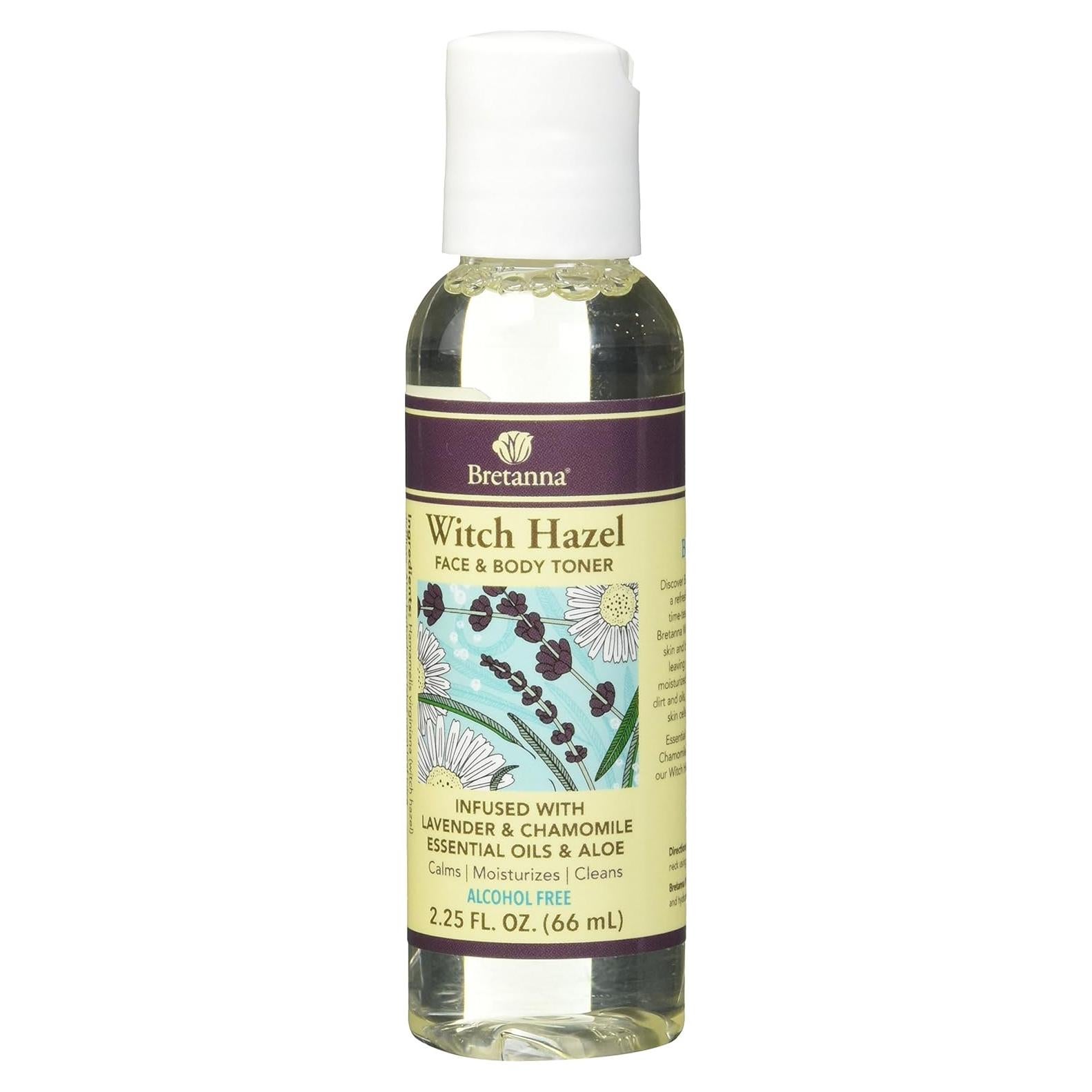 Tónico de Hamamelis Bretanna 66.5 ml con Lavanda y Manzanilla