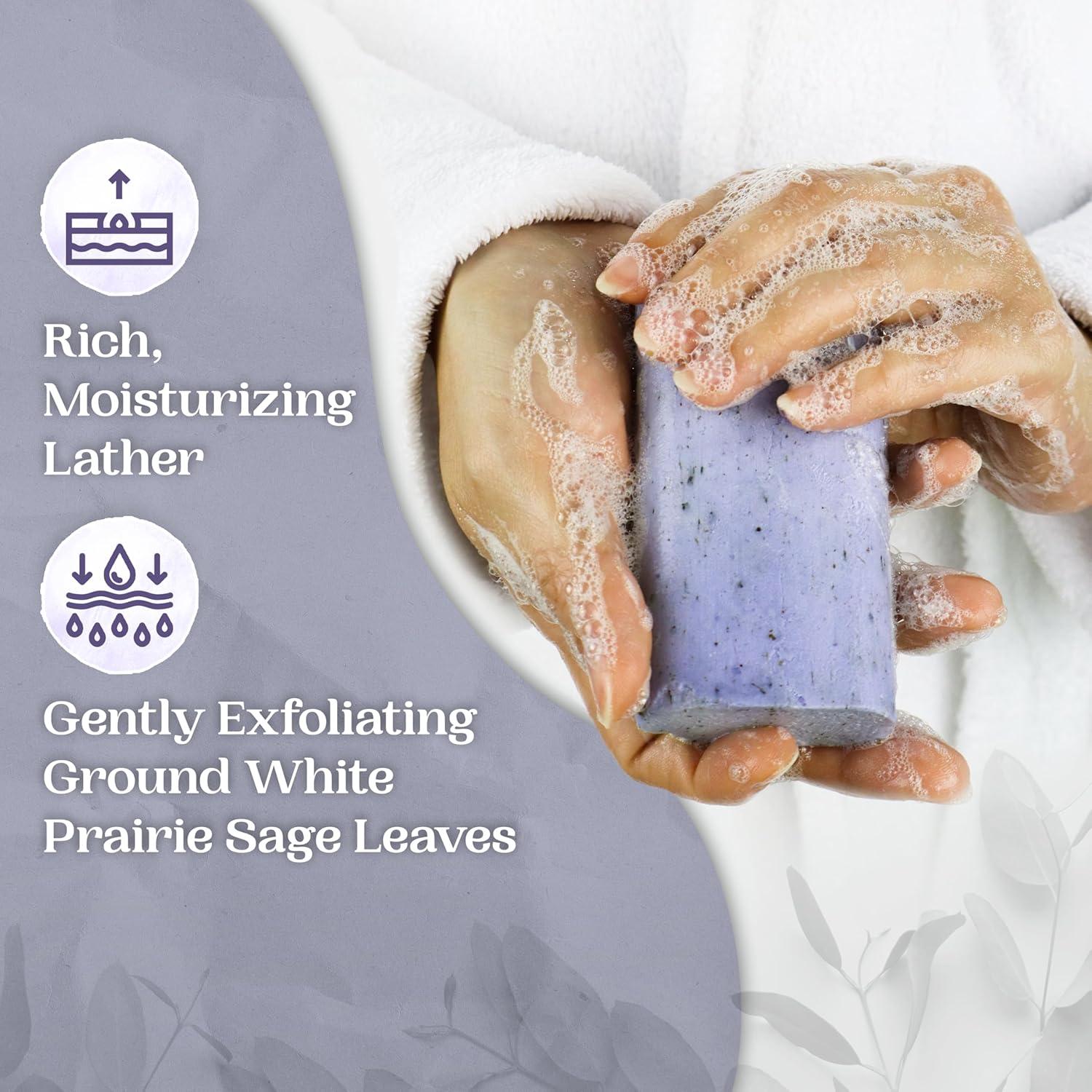 Jabón Artesanal de Salvia y Lavanda Amish Farms 113g