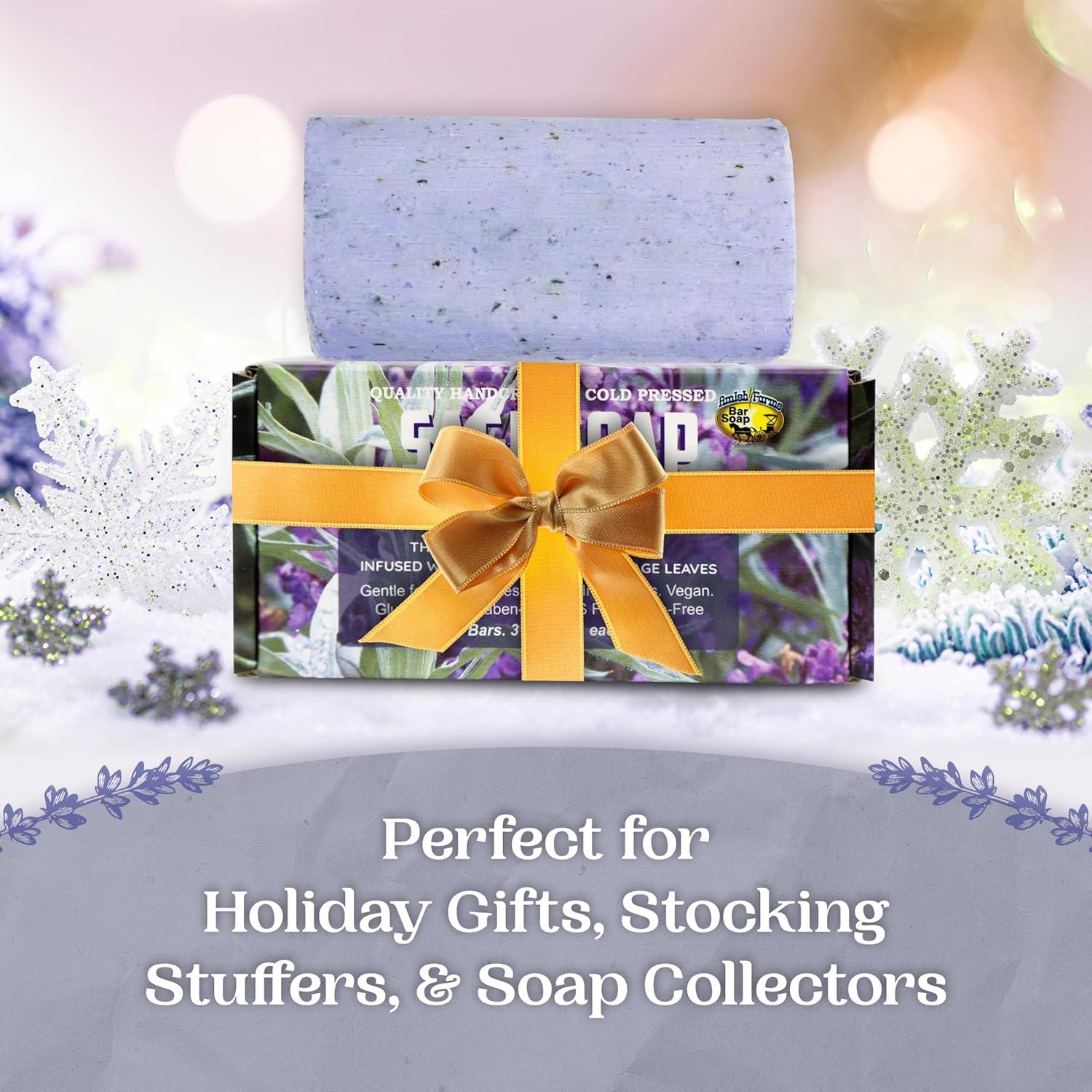 Jabón Artesanal de Salvia y Lavanda Amish Farms 113g