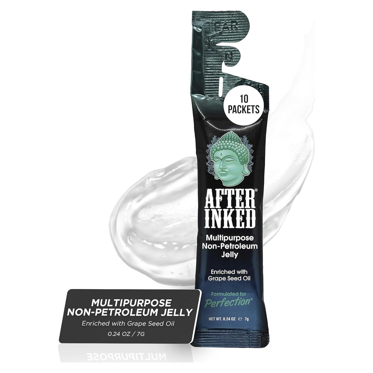 After Inked Ungüento Sin Petróleo para Tatuajes - 10 Paquetes de 7g