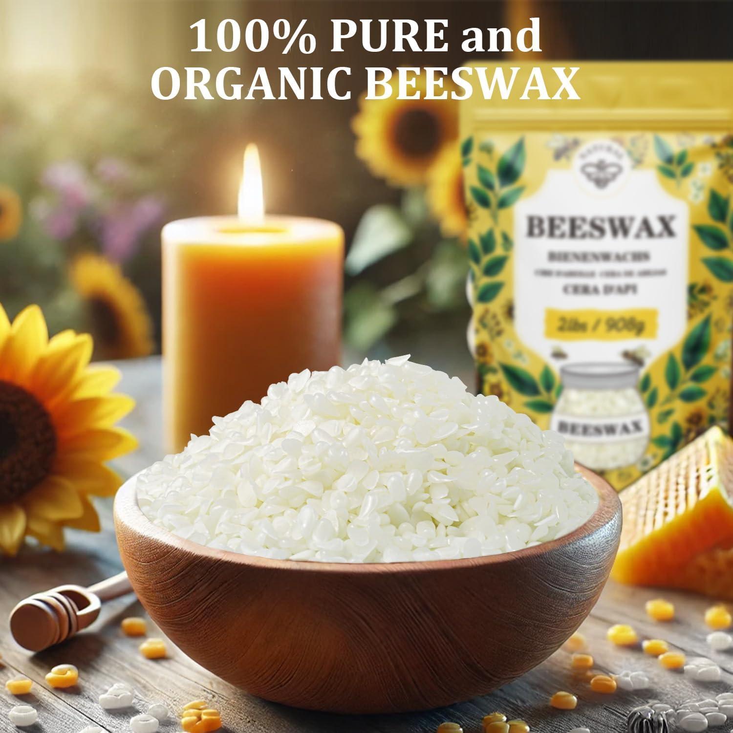 Pellets de Cera de Abejas Pura VEGISHINE 447g para Velas y Cuidado de la Piel