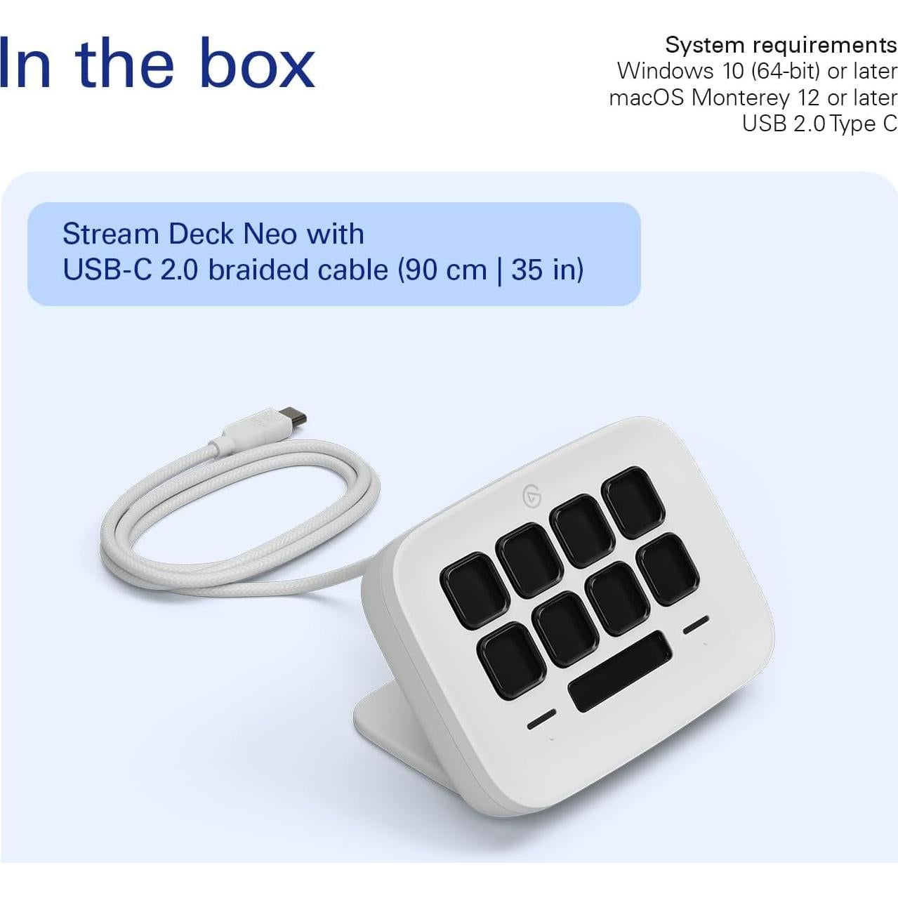 Elgato Stream Deck Neo - 8 Teclas Personalizables, Táctiles