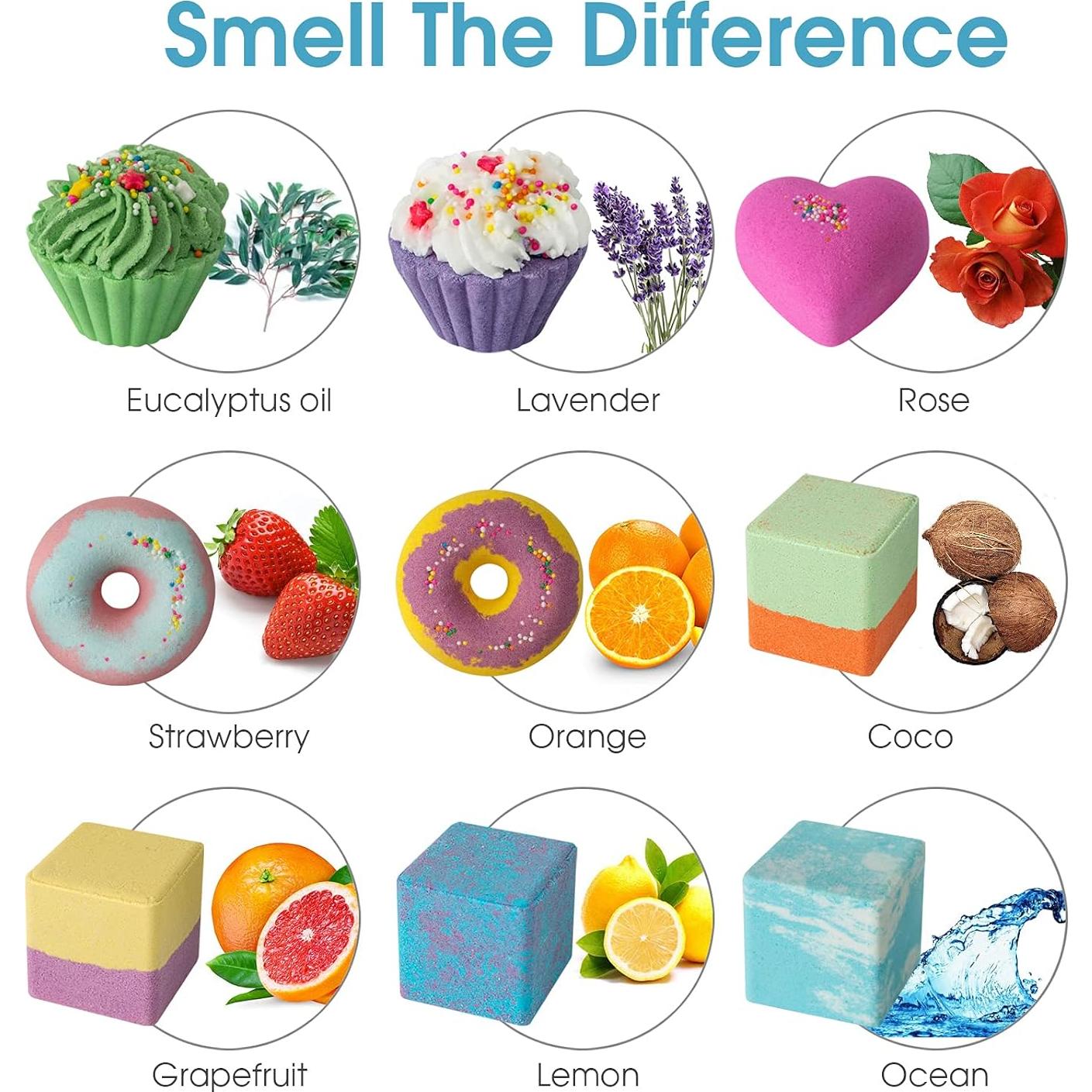 Set de 10 Bombas de Baño Naturales Comfso - Aromas Variados