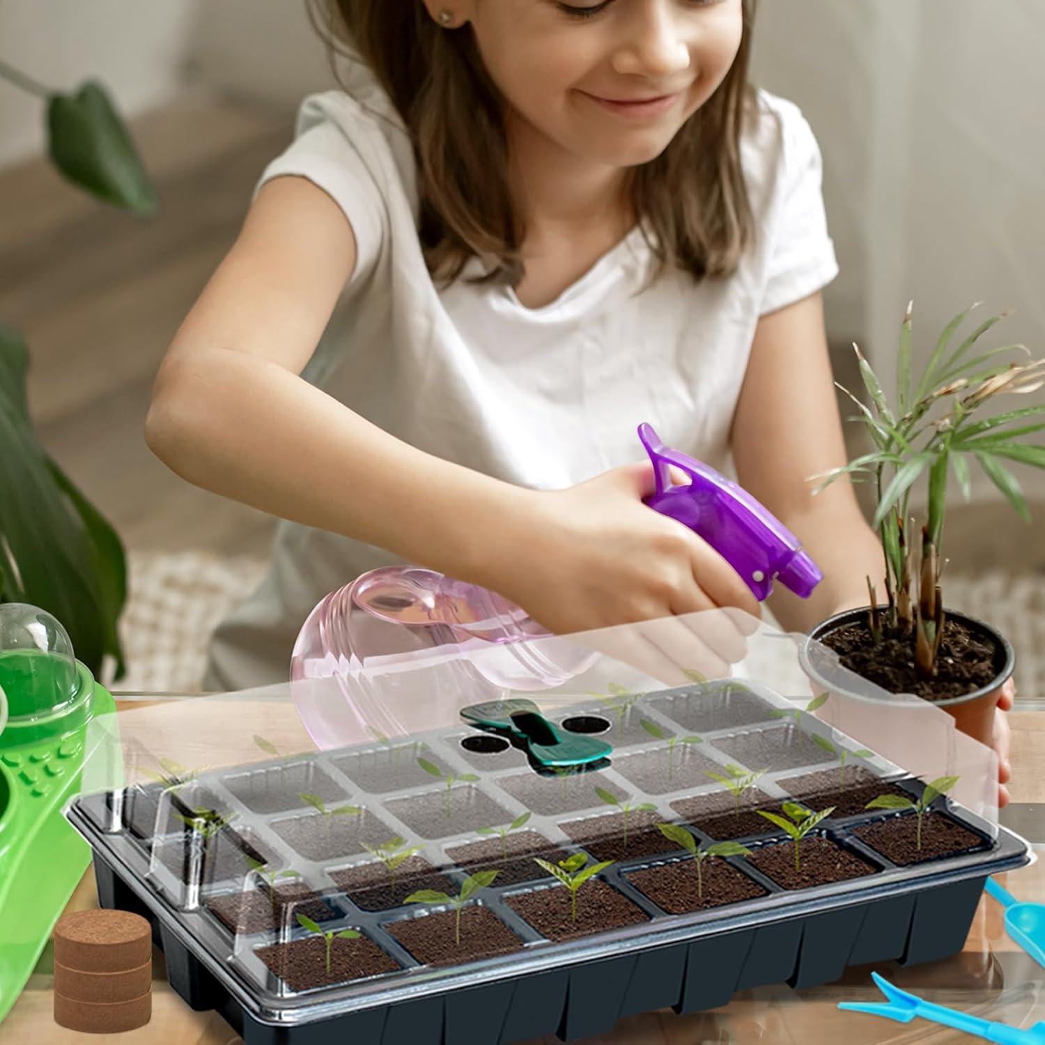 Kit de Inicio de Semillas Halatool con 2 Bandejas y 50 Pellets