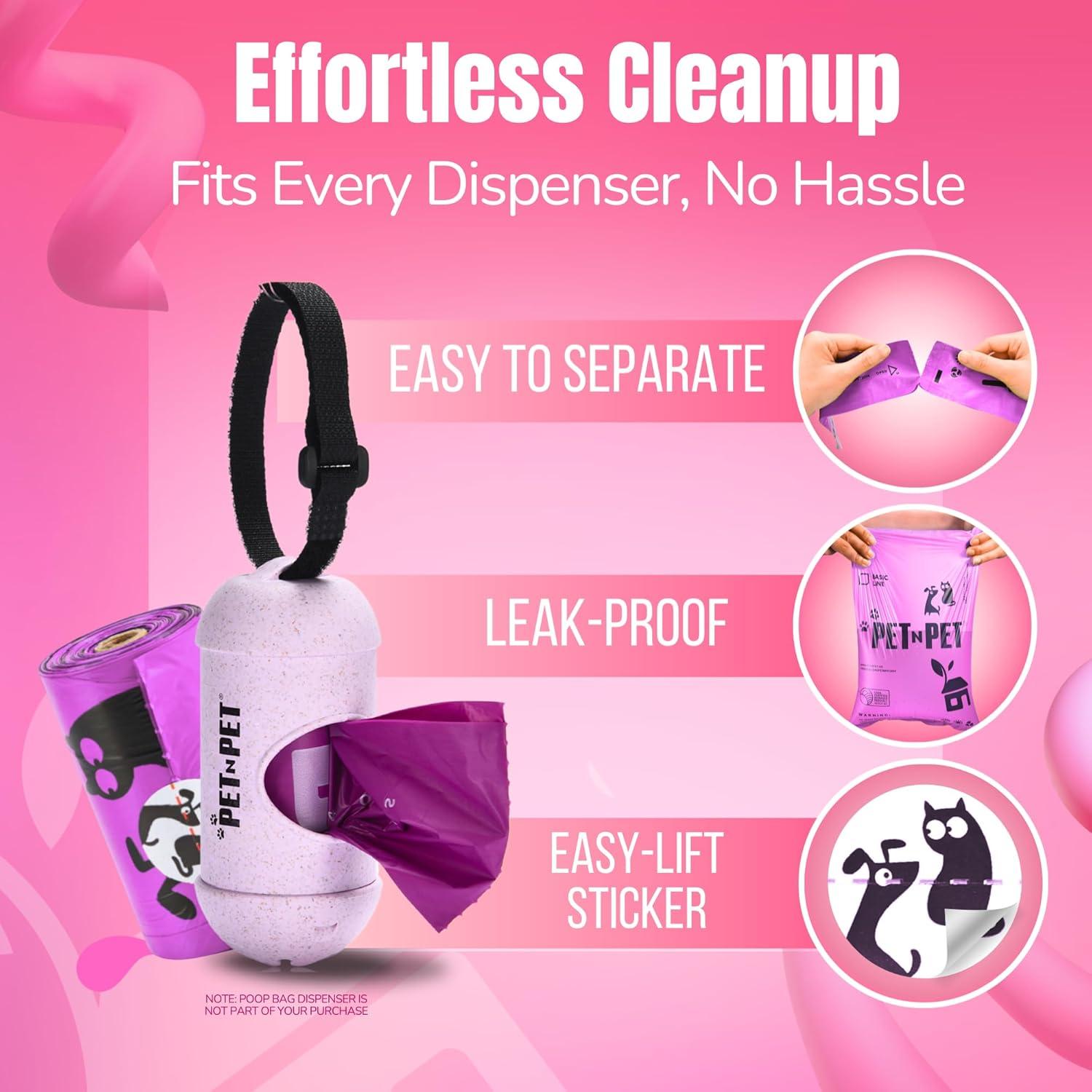 Bolsas de Poop PET N PET Lavanda 960 Cuentas 38% Plantas