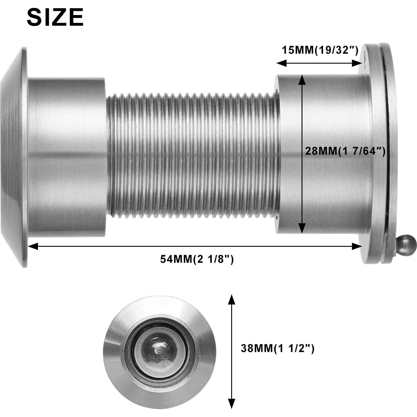 Mirilla para Puerta Earl Diamond Latón Sólido 220 Grados