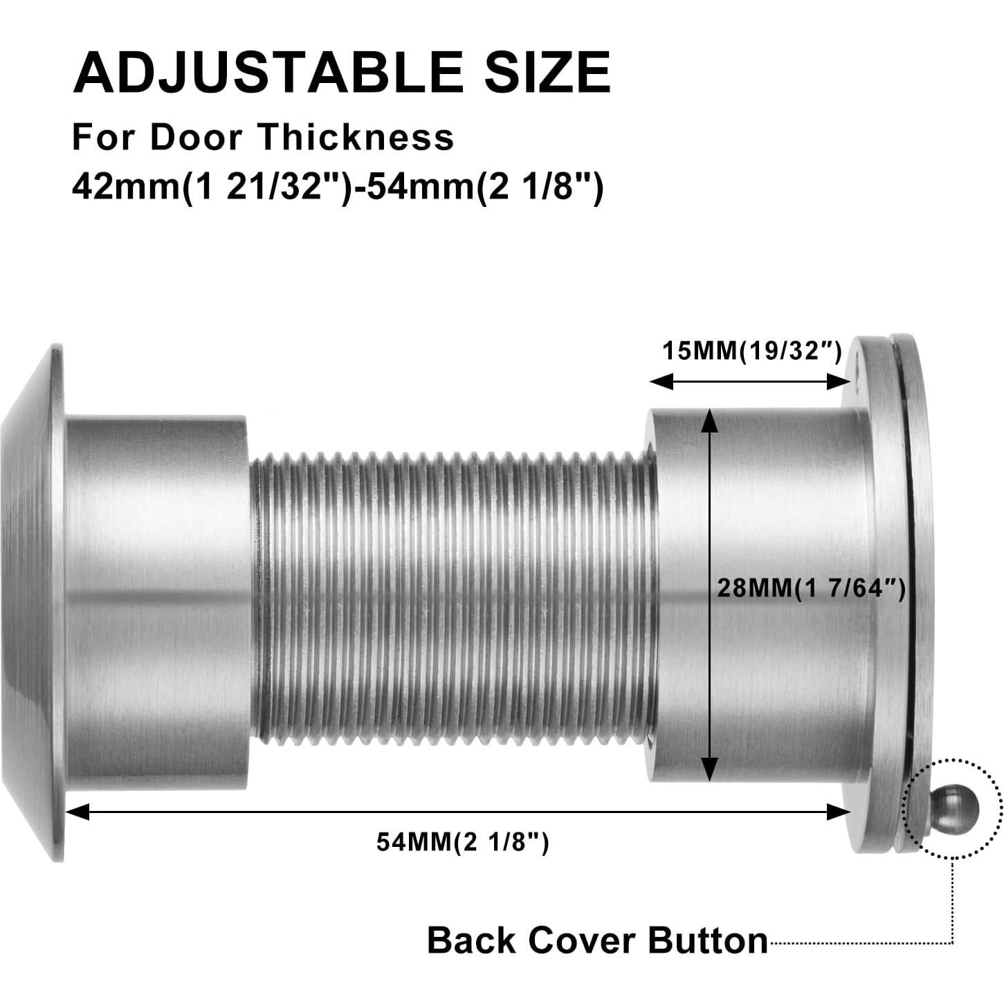 Mirilla para Puerta Earl Diamond Latón Sólido 220 Grados