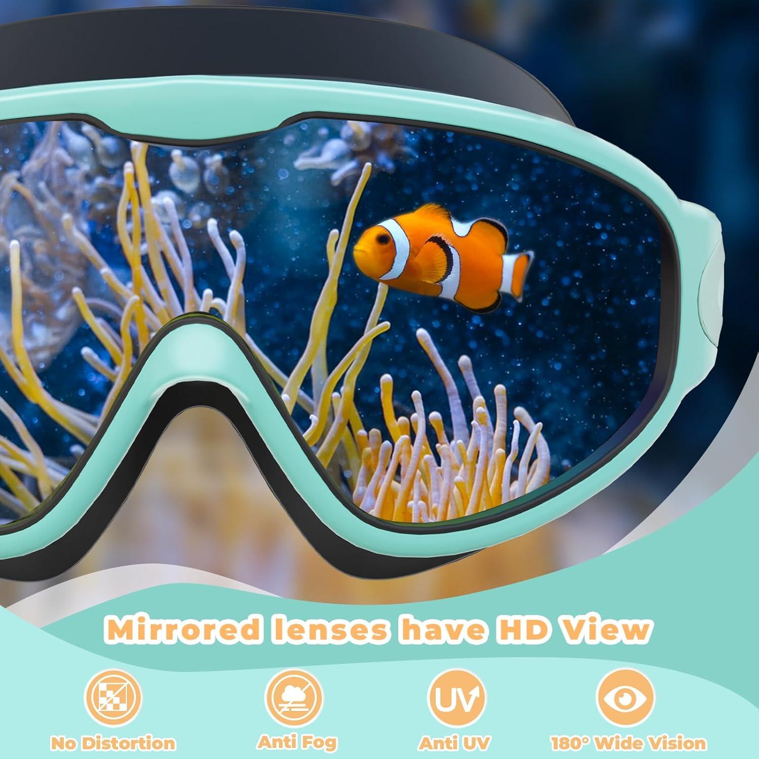 Gafas de natación Keary para niños 3-15 años UV y anti-vaho