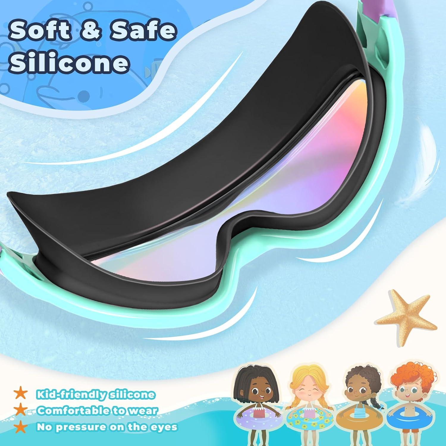 Gafas de natación Keary para niños 3-15 años UV y anti-vaho