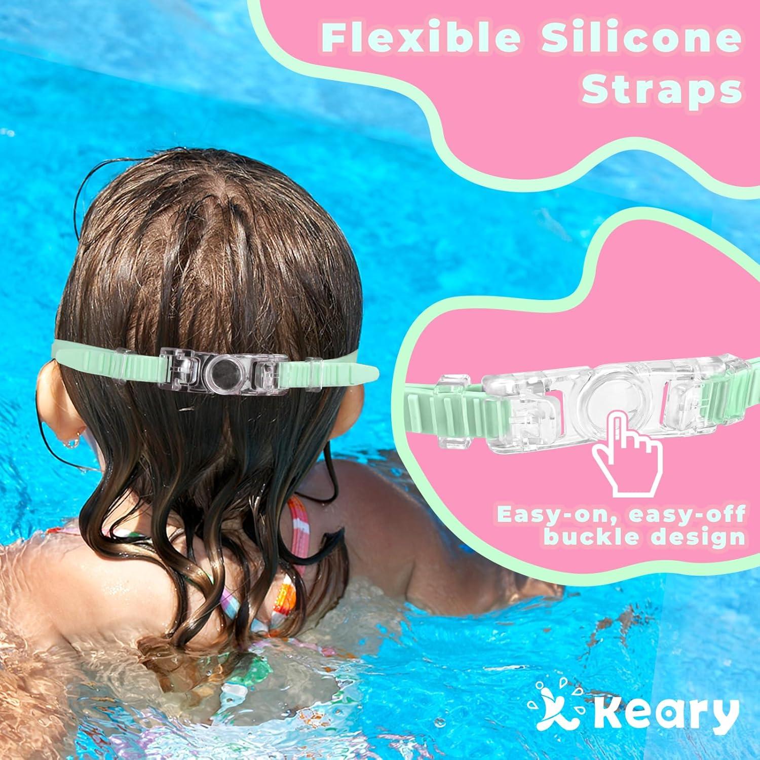 Gafas de natación Keary para niños 3-15 años UV y anti-vaho