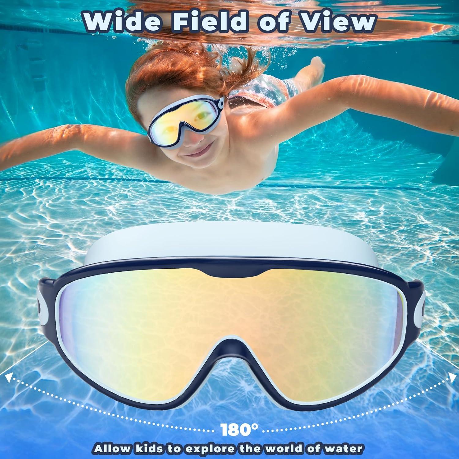 Gafas de natación Keary para niños 3-15 años UV y anti-vaho