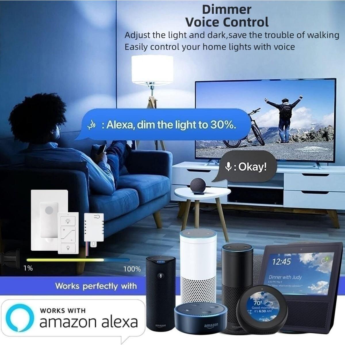 Interruptor de Luz Inalámbrico Inteligente Nexete con Receptor