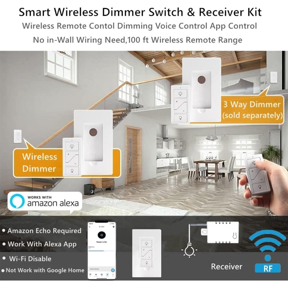Interruptor de Luz Inalámbrico Inteligente Nexete con Receptor