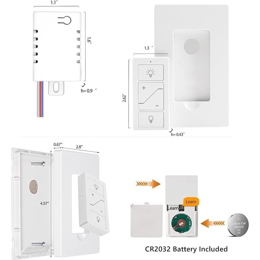 Interruptor de Luz Inalámbrico Inteligente Nexete con Receptor