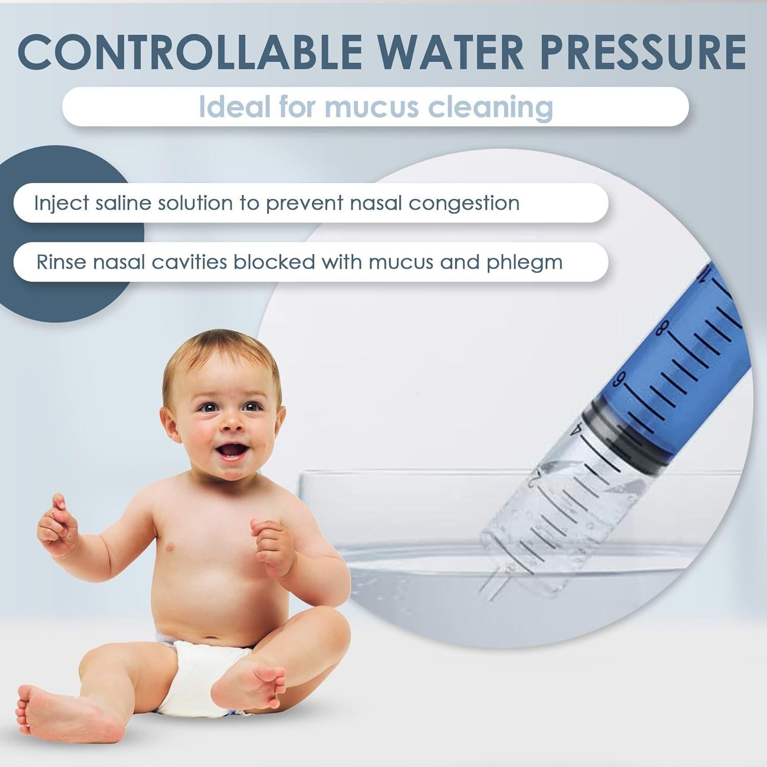 Jeringa Nasal para Bebés Bluet B 10 ml - Paquete de 2 - Silicona Segura