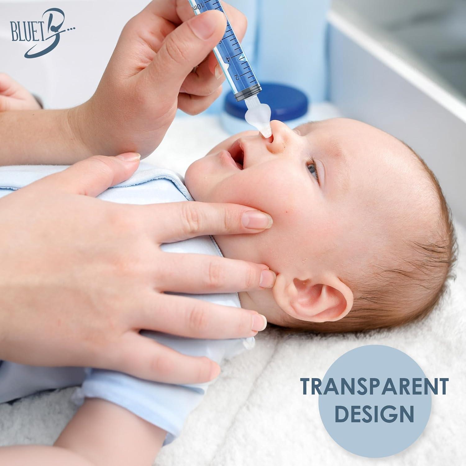 Jeringa Nasal para Bebés Bluet B 10 ml - Paquete de 2 - Silicona Segura