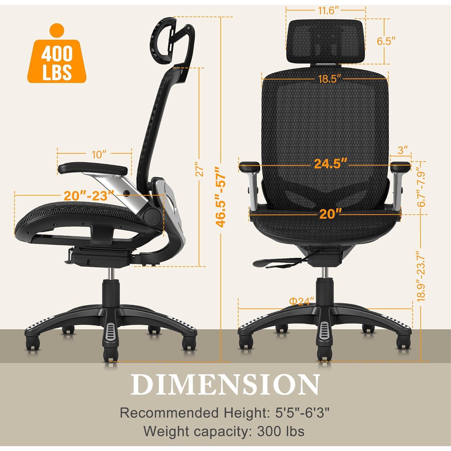 Silla de Oficina Ergonómica GABRYLLY con Reposacabezas Ajustable