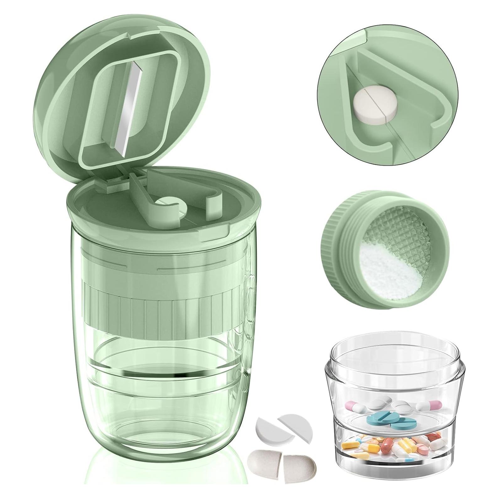 Cortador de Pastillas 4 en 1 GloDeals con Dispensador Verde