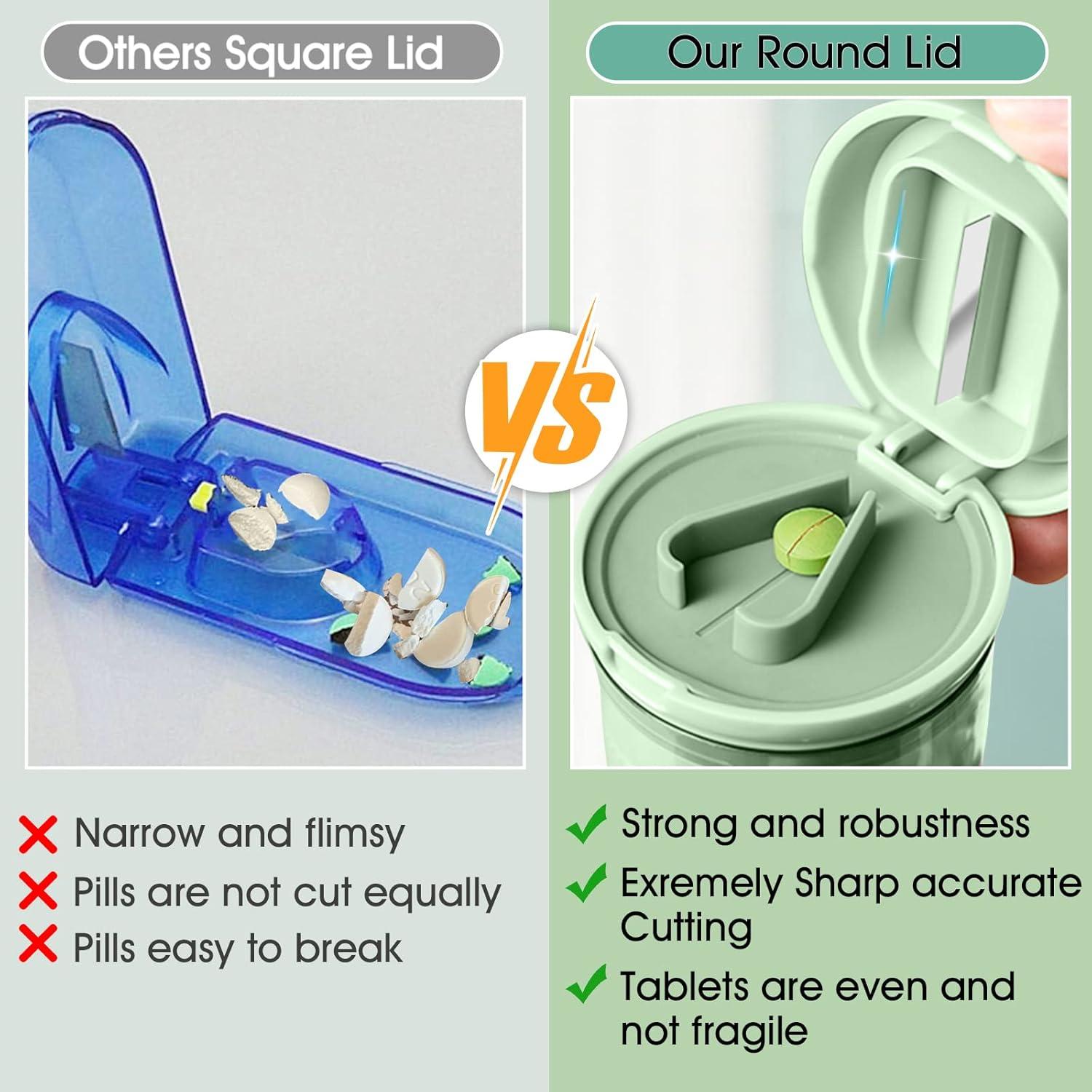 Cortador de Pastillas 4 en 1 GloDeals con Dispensador Verde