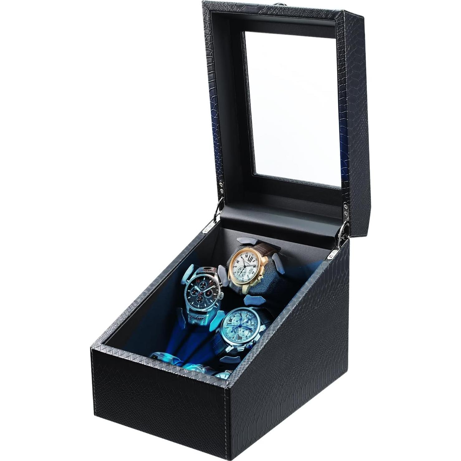 Enrollador de Relojes Automáticos JuviPerpric 6+6 con Luz LED