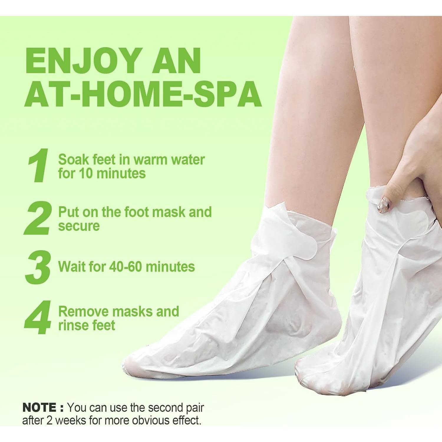 Mascarilla Exfoliante para Pies JVR - 3 Pares Aloe Vera