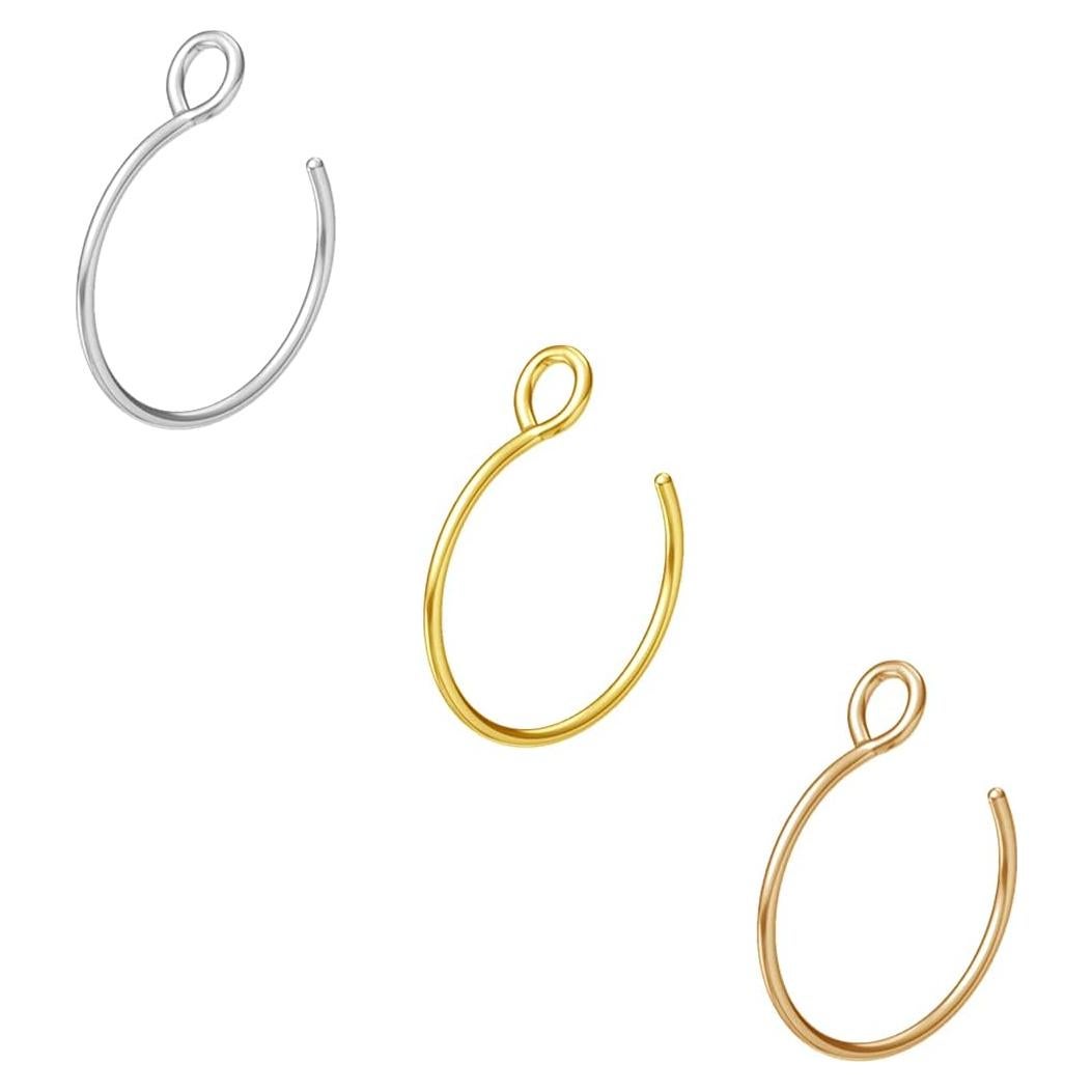 Conjunto de Aros de Nariz Falsos NZDLM - Acero Quirúrgico 8mm