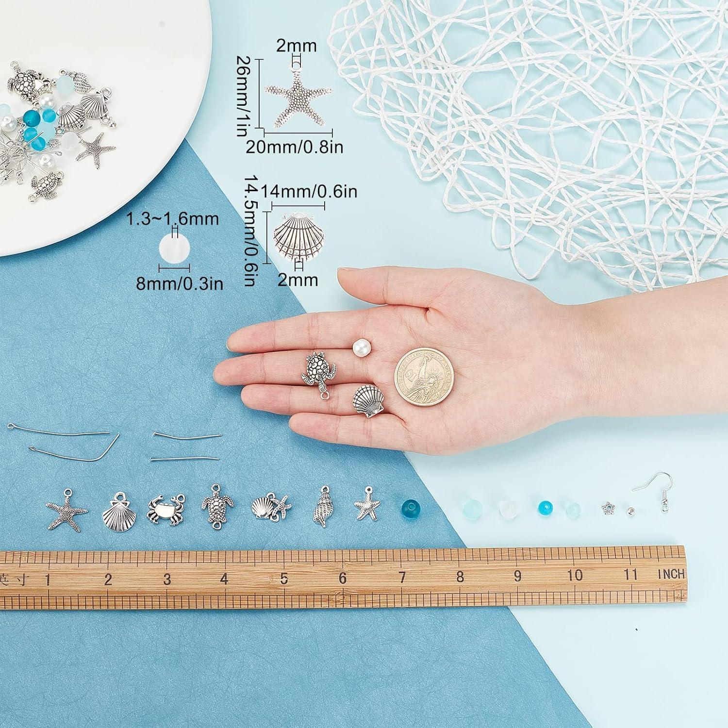 Kit de Fabricación de Pendientes DIY SUNNYCLUE Océano 10 Pares