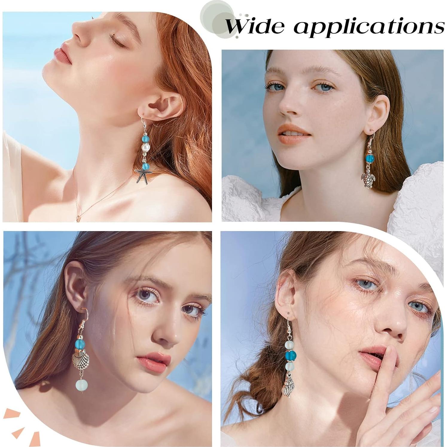 Kit de Fabricación de Pendientes DIY SUNNYCLUE Océano 10 Pares