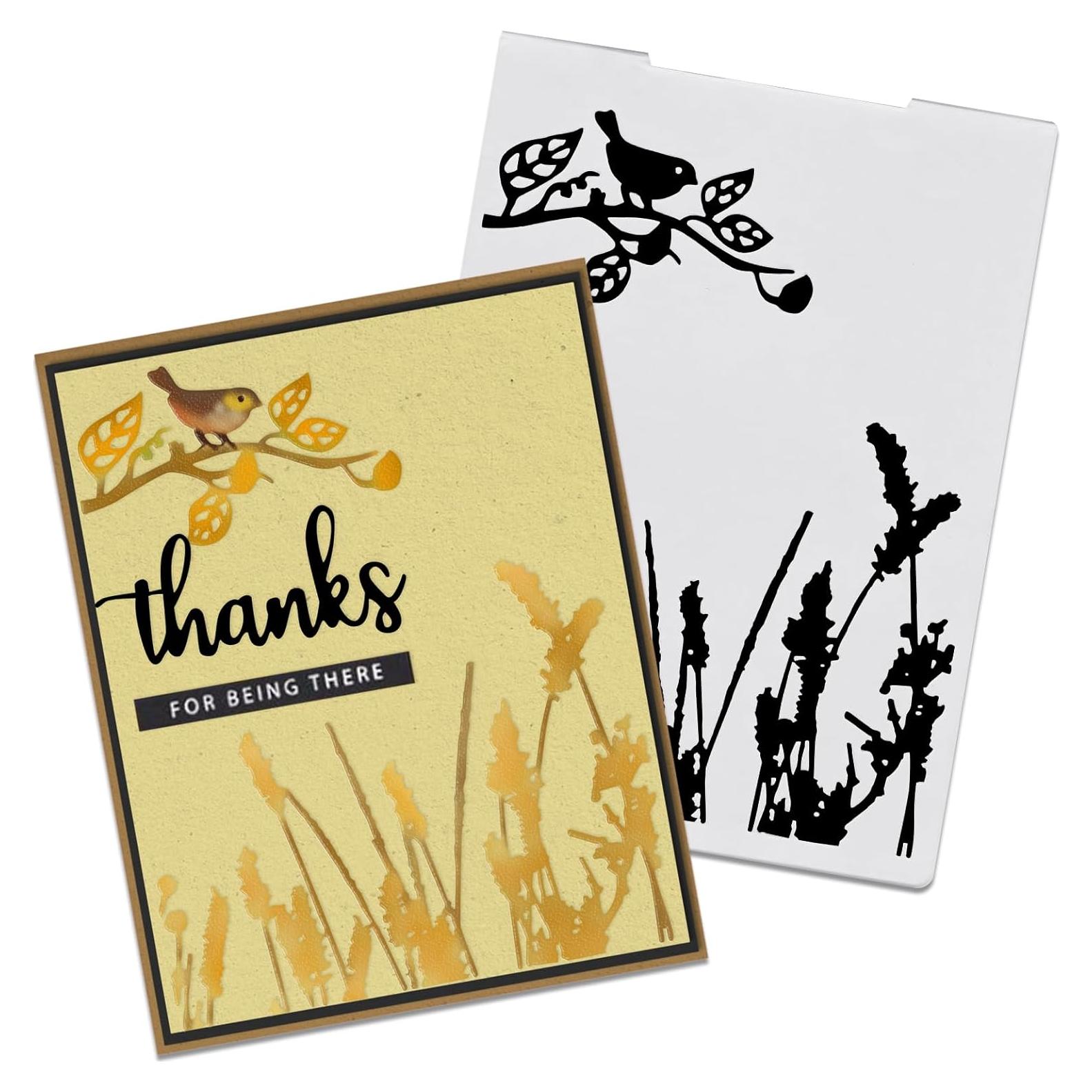 Carpeta de Embossing Blinket Pájaro y Hierba 10.5x14.5 cm