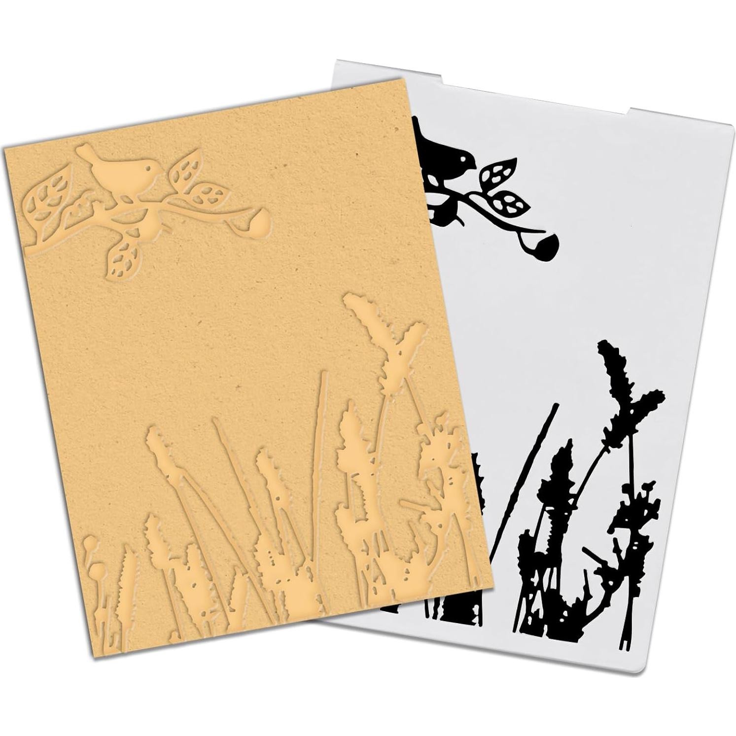 Carpeta de Embossing Blinket Pájaro y Hierba 10.5x14.5 cm