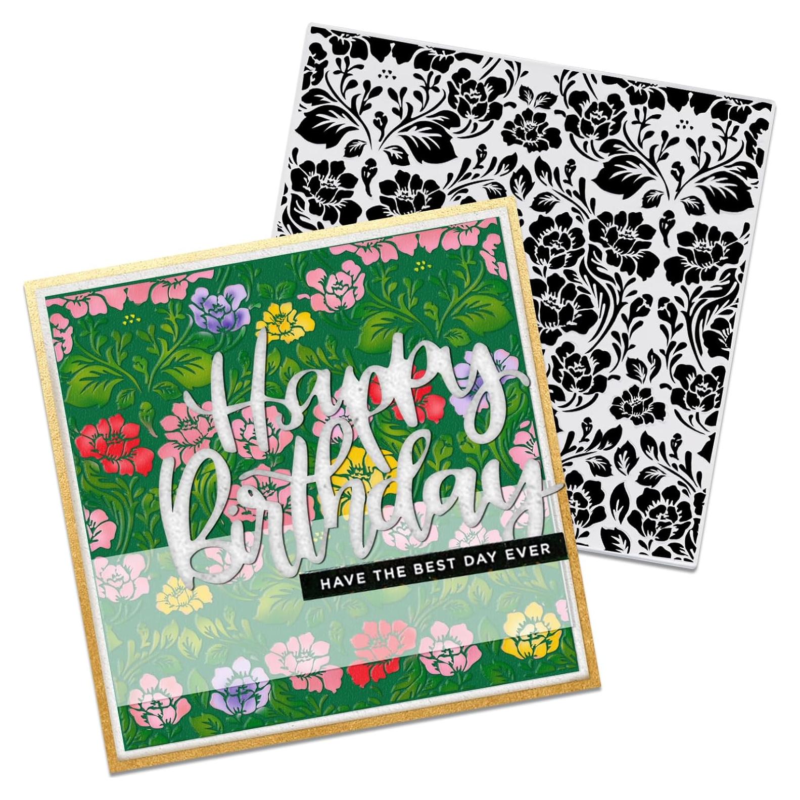 Carpeta de Embossing Floral 3D Blinket para Scrapbooking