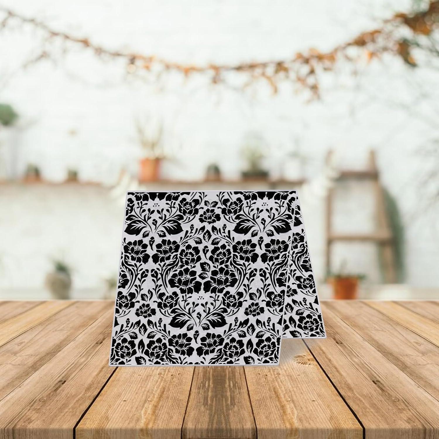 Carpeta de Embossing Floral 3D Blinket para Scrapbooking