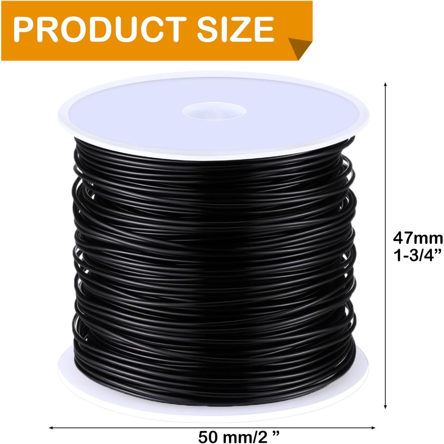 Kit de Alambre de Joyería Funrous 5 Rollos 25m Cobre Negro