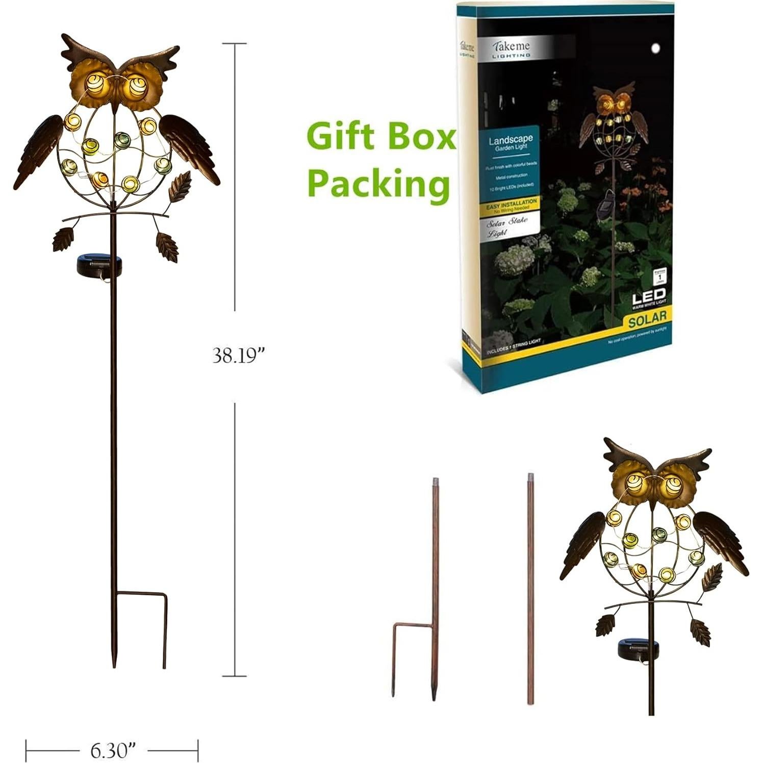 Luz Solar de Jardín TAKE ME LED Bronce 97 cm Decorativa