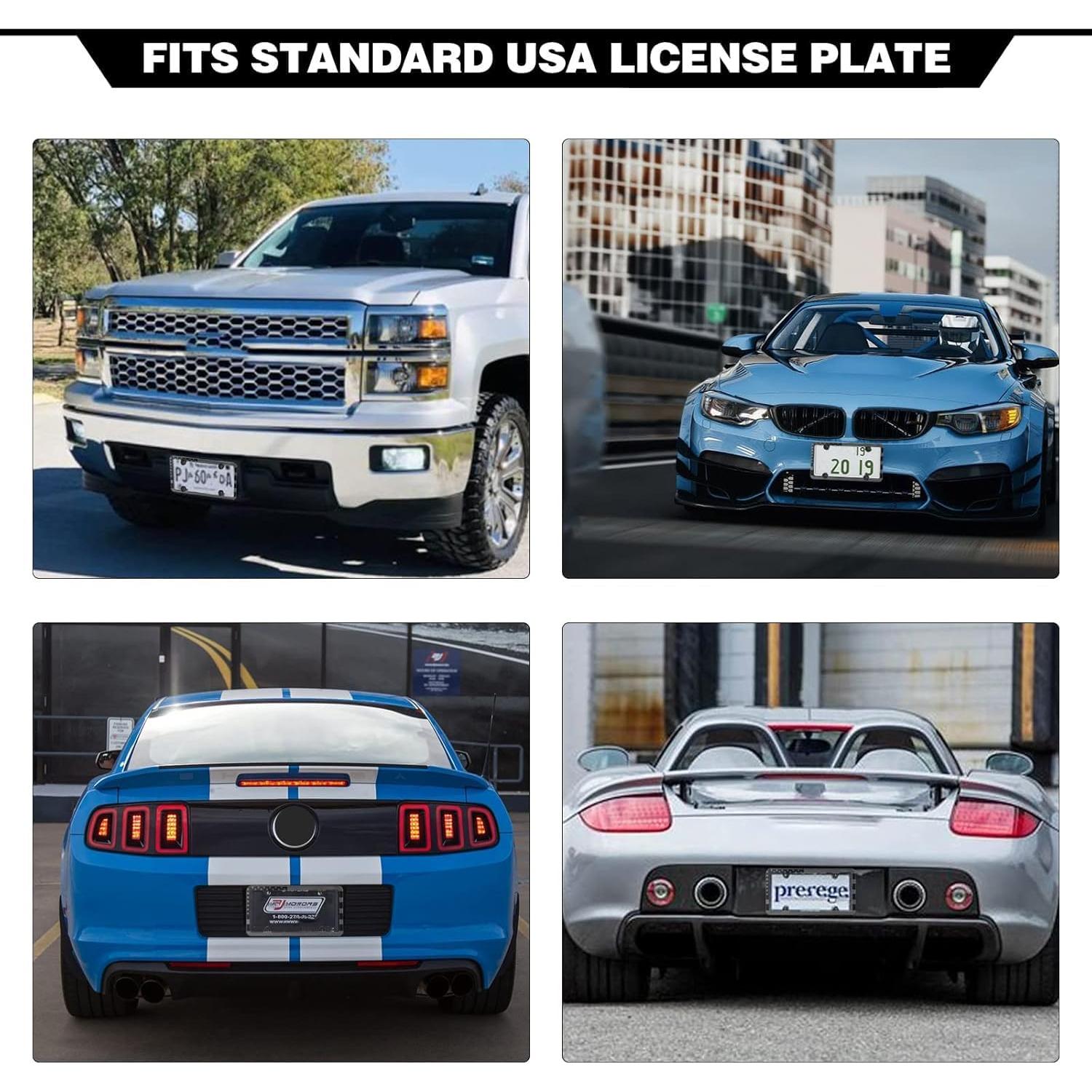 Marcos de Placas de Licencia Aluminio PBPAO con Bandera Americana