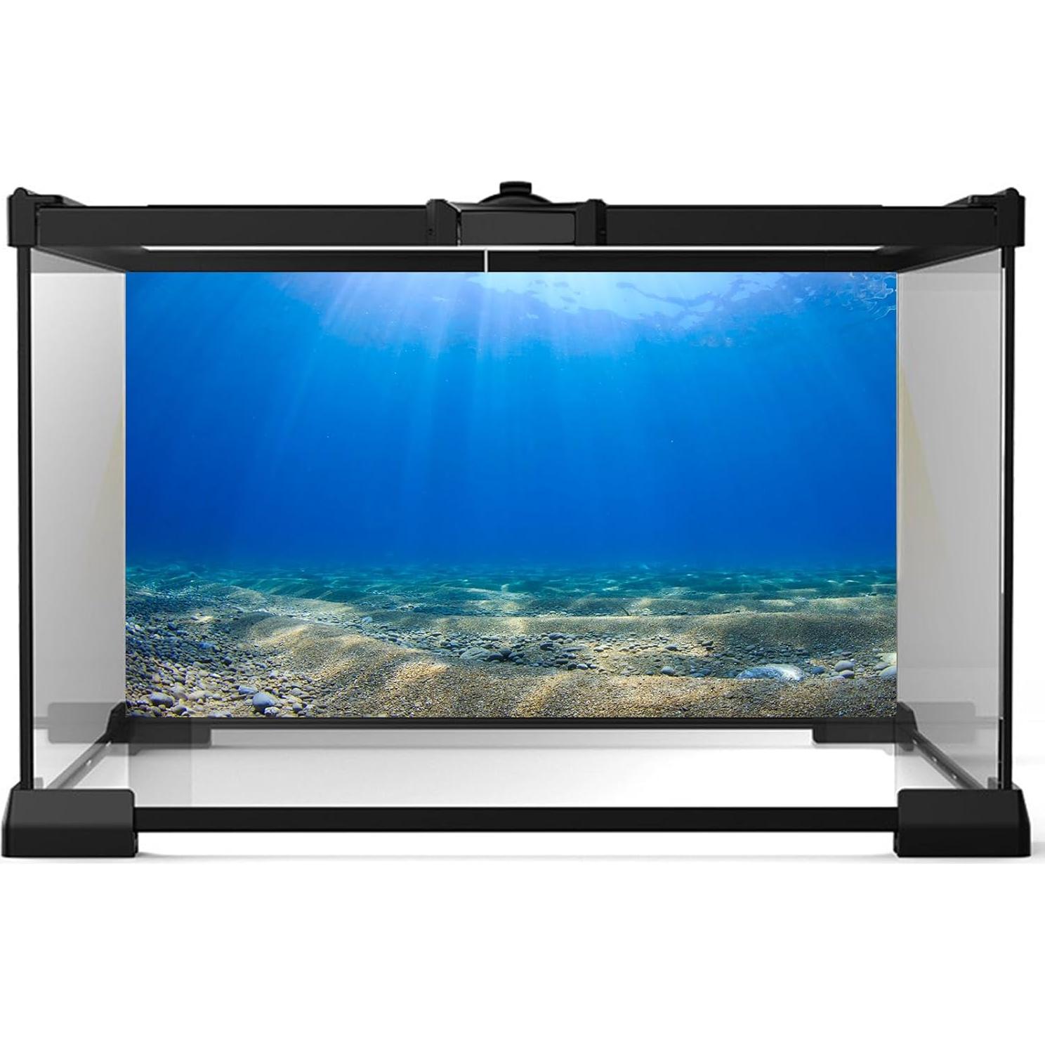 Fondo de Acuario Vinilo 60x30cm Riivvdise Azul HD