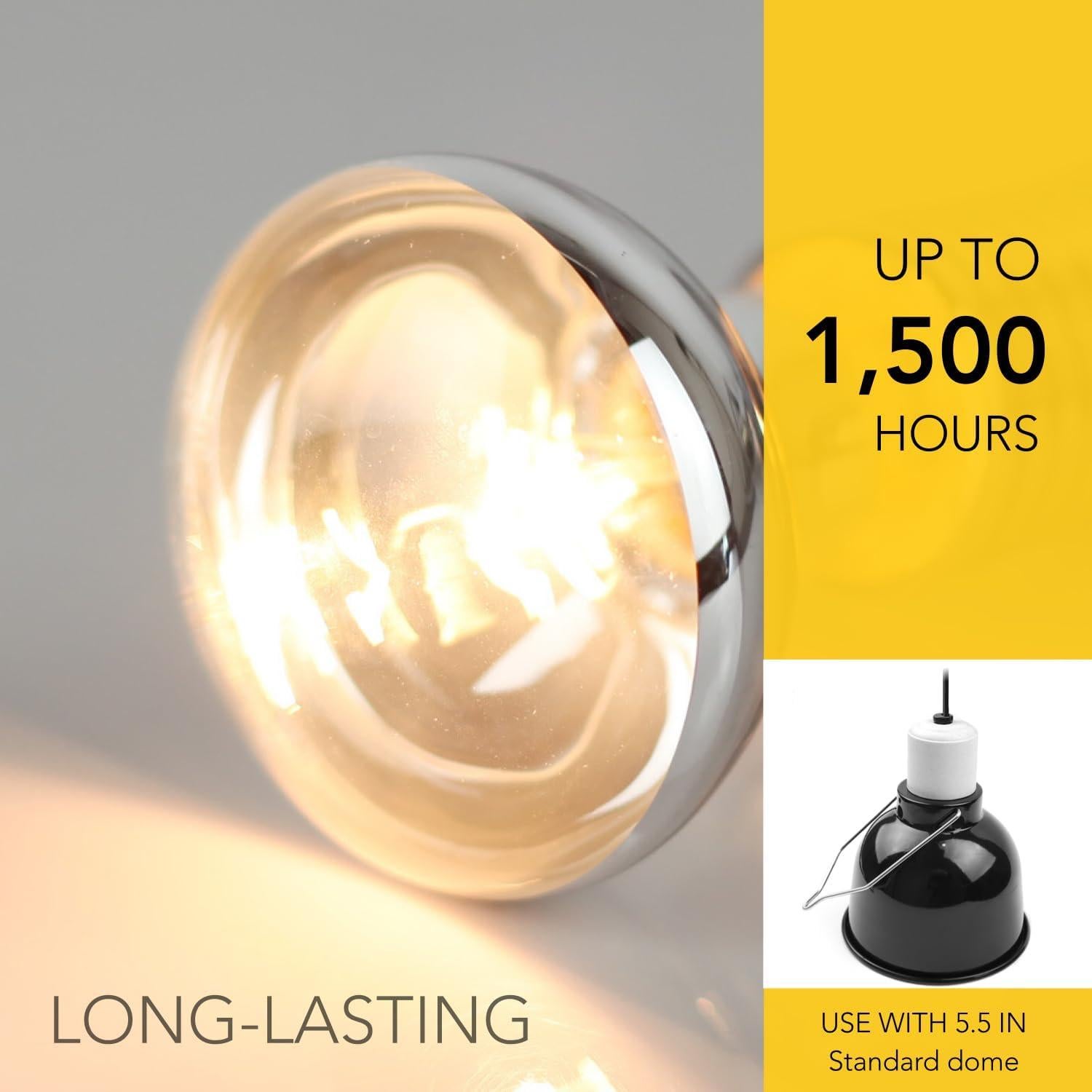 Bombilla de Calor Diurna ReptiKing 75W para Reptiles - Paquete de 2