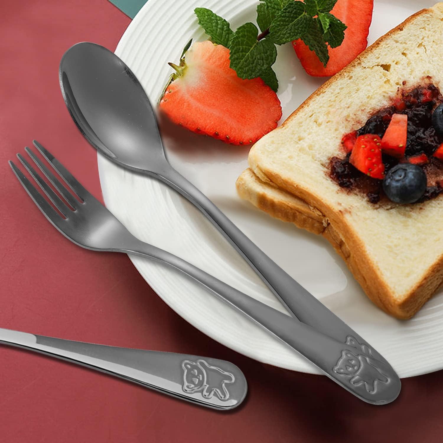 Juego de Utensilios de Acero Inoxidable Pimoys para Niños - 6 Piezas