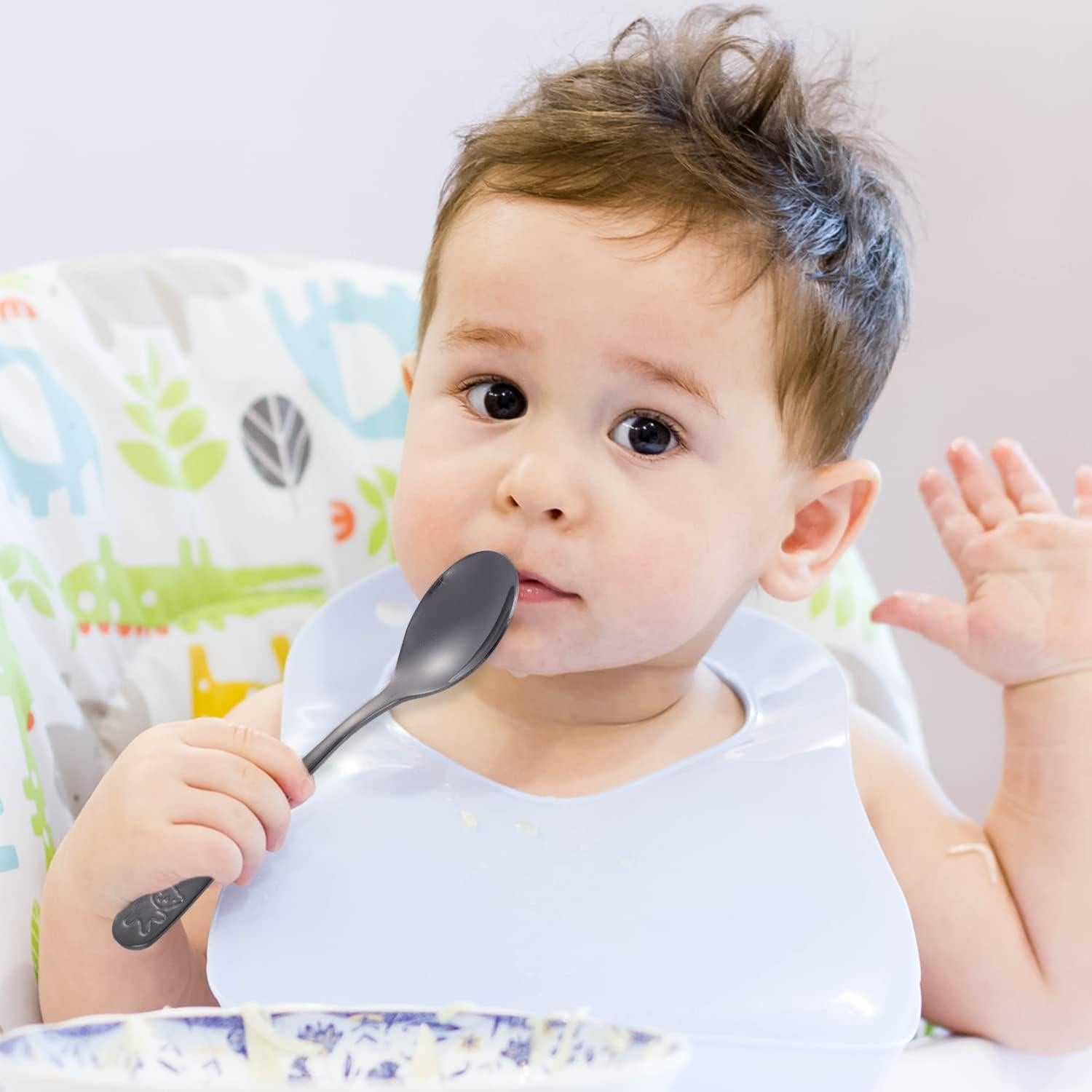 Juego de Utensilios de Acero Inoxidable Pimoys para Niños - 6 Piezas