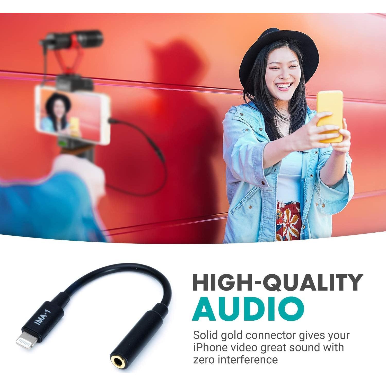 Adaptador Movo IMA-1 de 3.5mm TRRS a Lightning