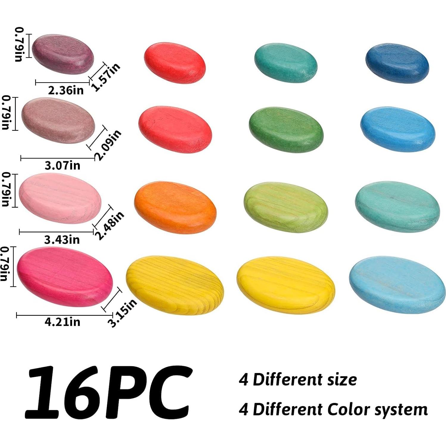 Bloques de Apilamiento de Madera OESSUF 16 Piezas Seguros