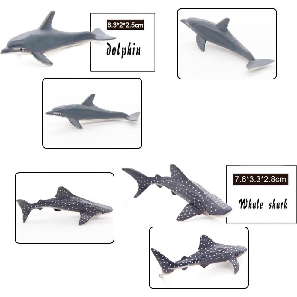 Juego de Juguetes de Animales Marinos 12 Piezas Nuevo Regalo